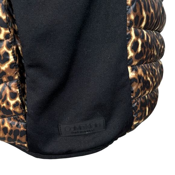 Calvin Klein Medium Performance Puffer Vest Jacket Leopard Full-Zip Pocket Repel - Picture 7 of 10